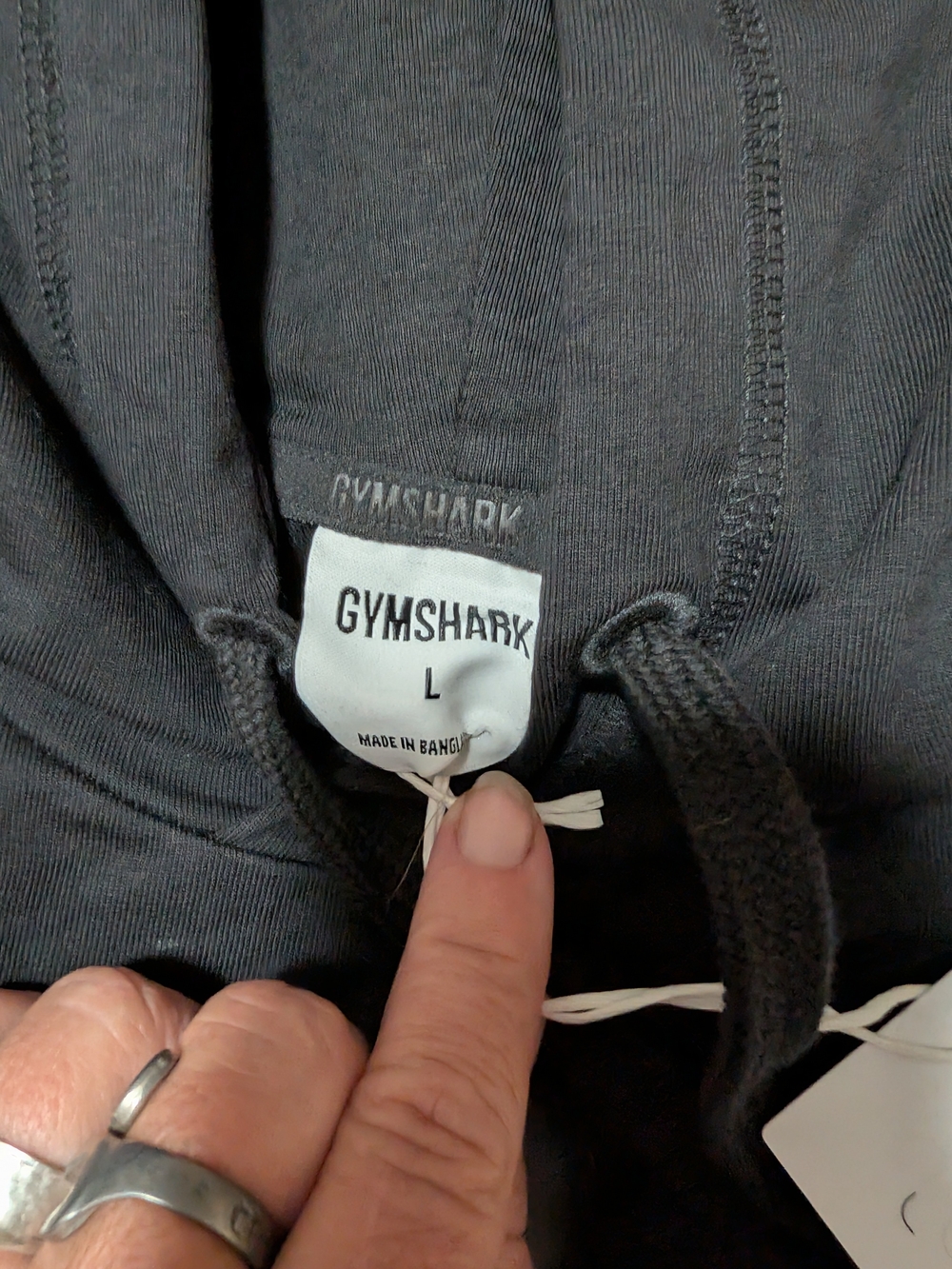 Gymshark Men’s Black Hoodie with Red Logo - Picture 4 of 4